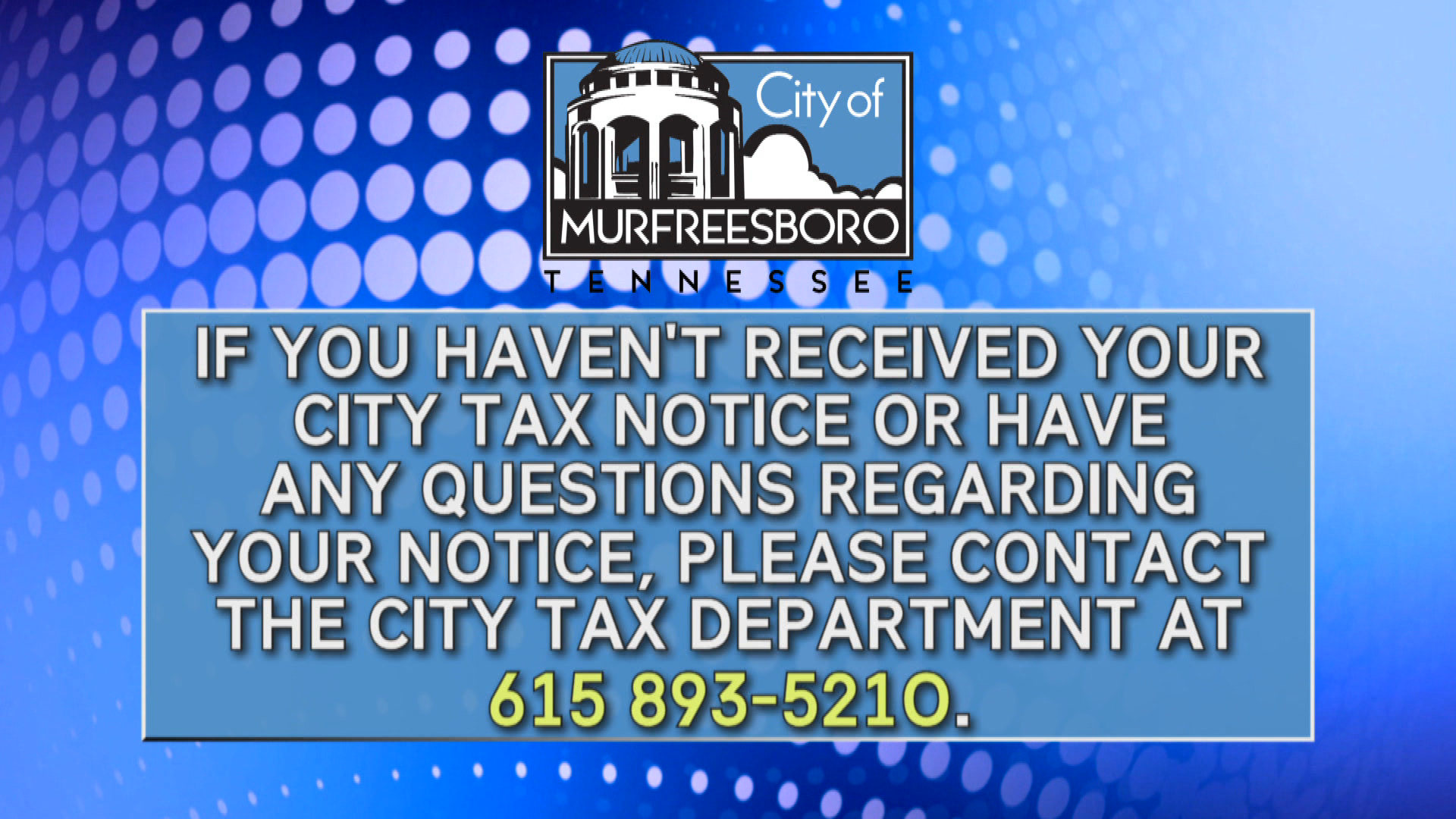 Thumbnail image for City Property Taxes Due