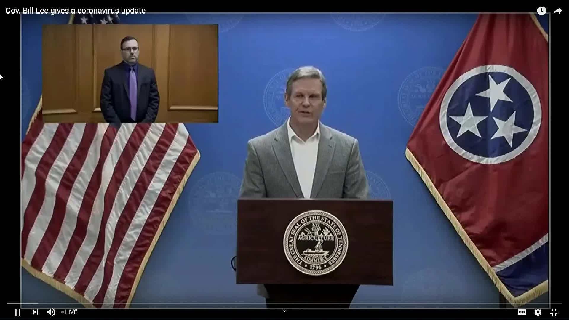 Thumbnail image for Gov. Lee COVID-19 Briefing