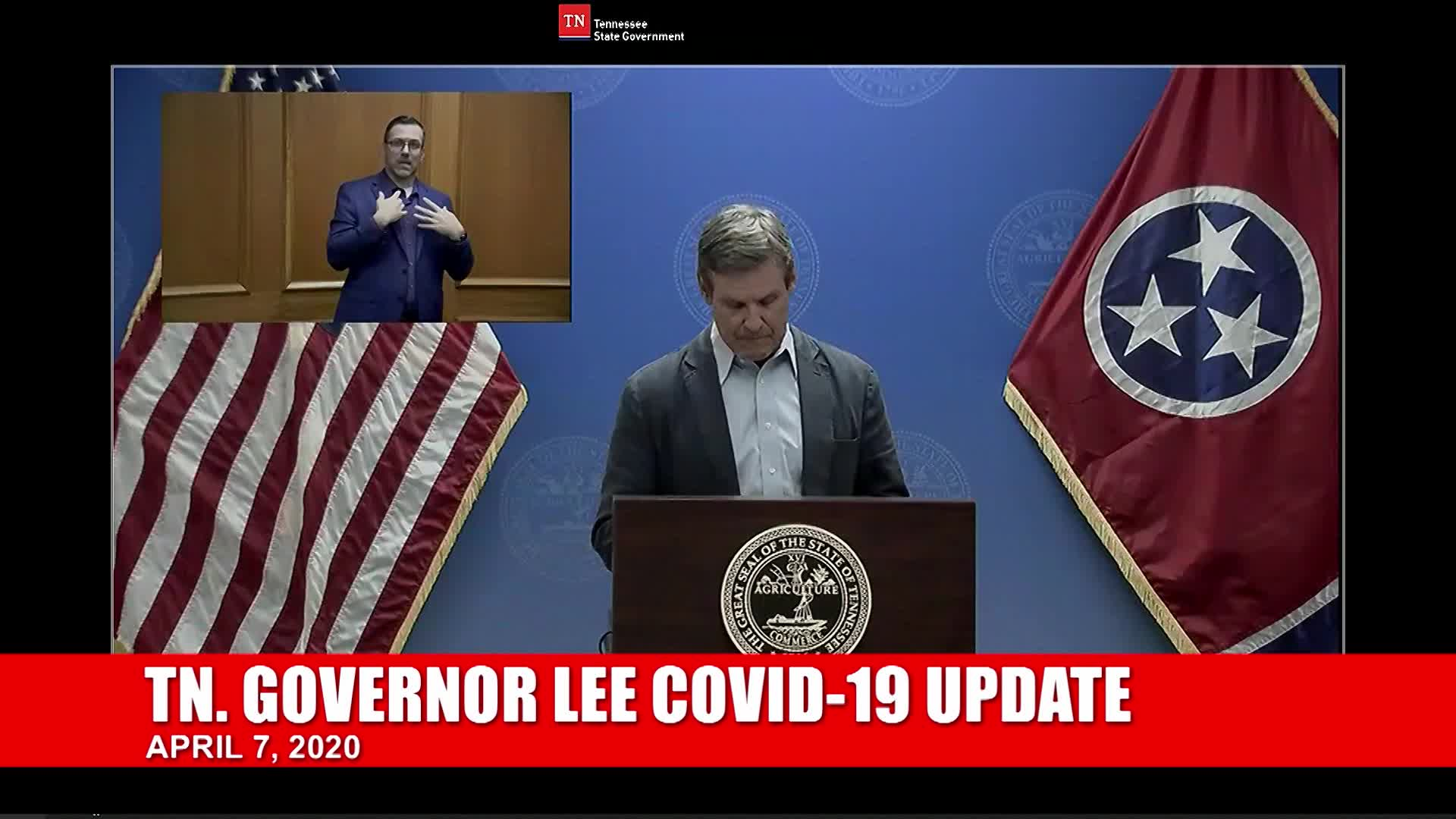 Thumbnail image for Gov. Lee COVID-19 Briefing (4/7)