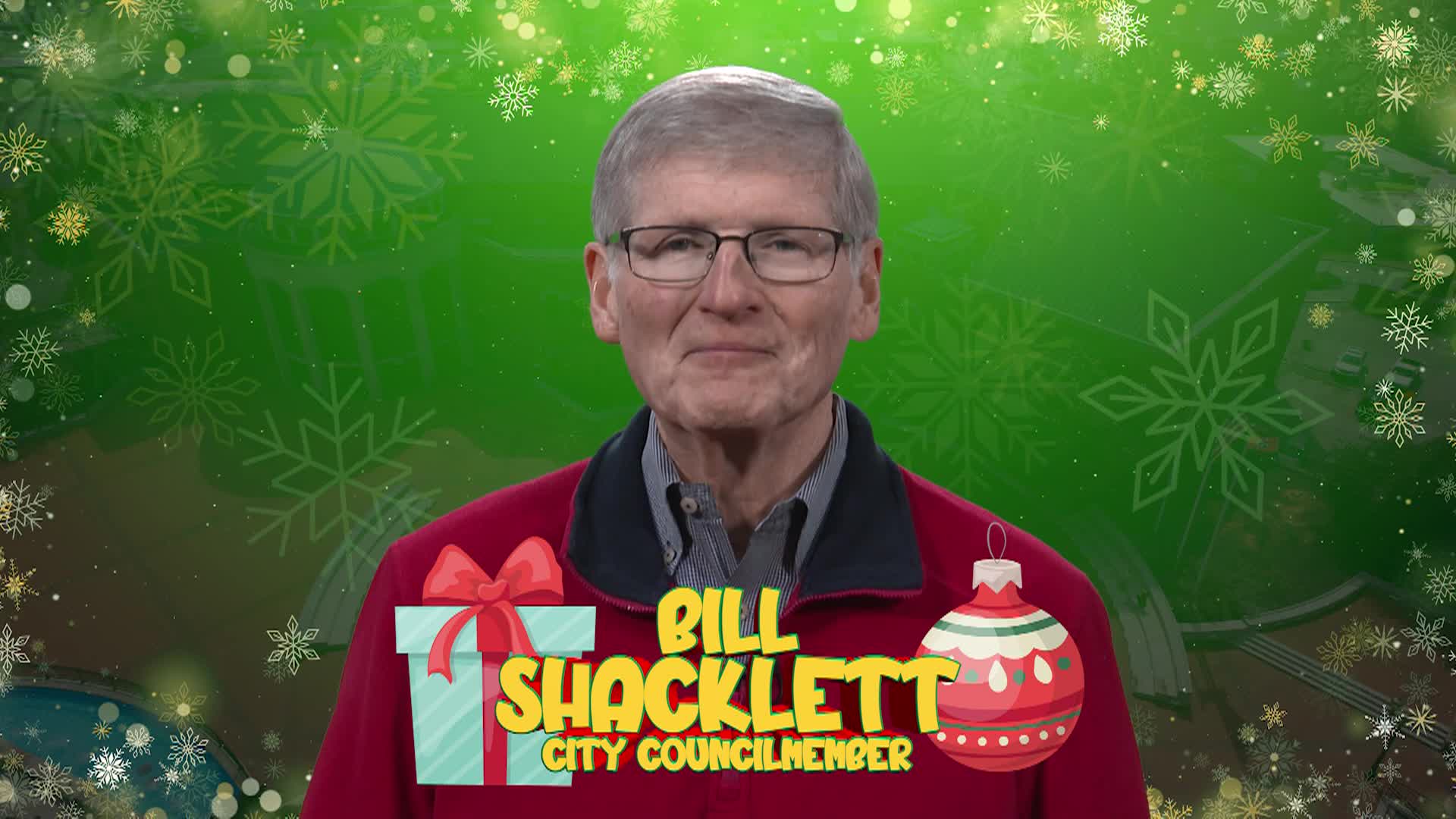Vice Mayor Bill Shacklett wishing everyone Merry Christmas and Happy New Year