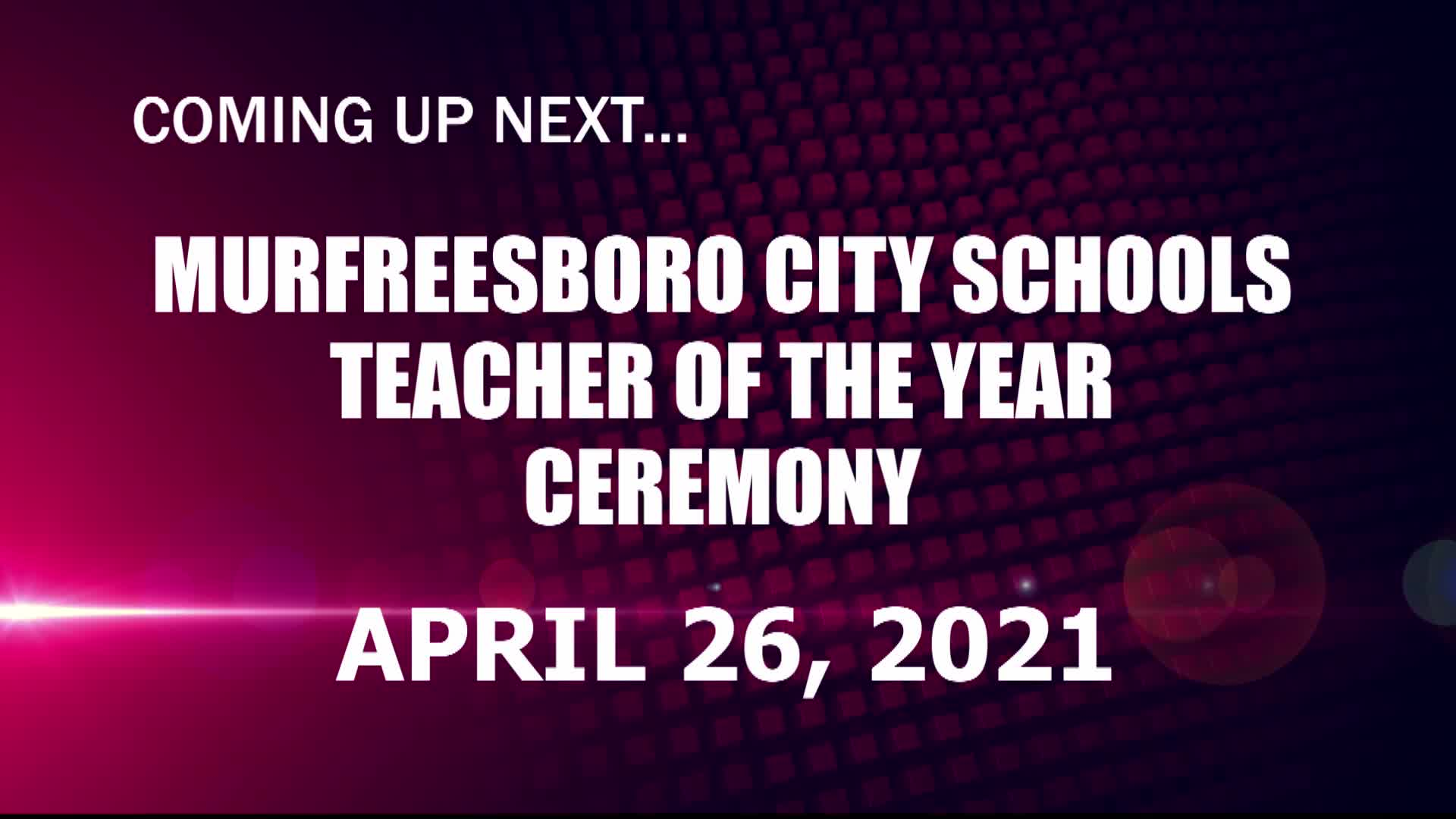 Thumbnail image for MCS Teacher of the Year (Live)