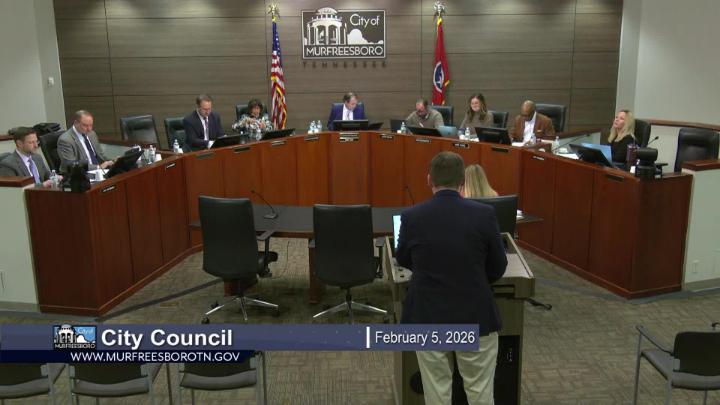 wide shot of the murfreesboro city council