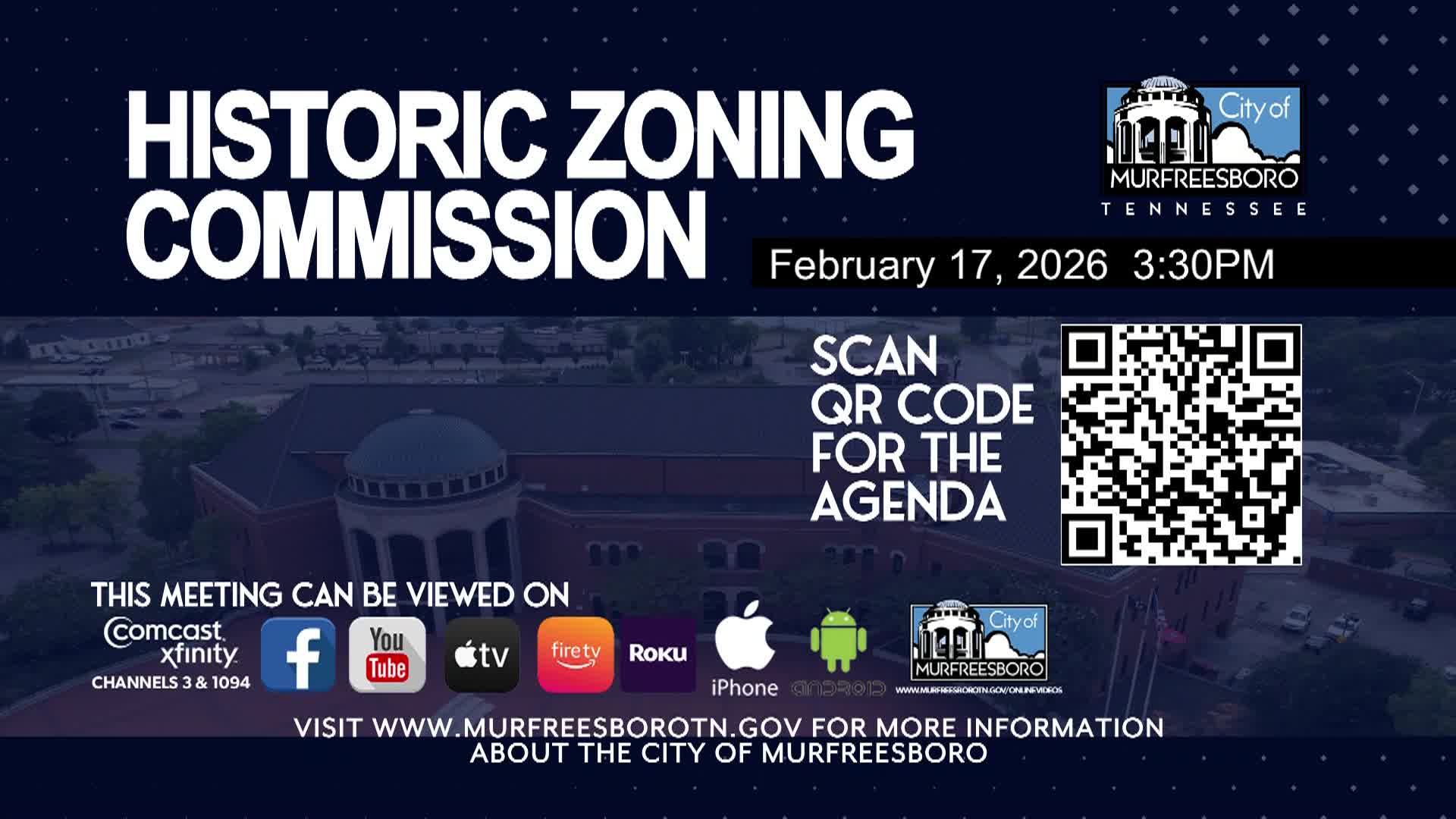 Thumbnail image for Historic Zoing Commission (02/17/26) [cc]