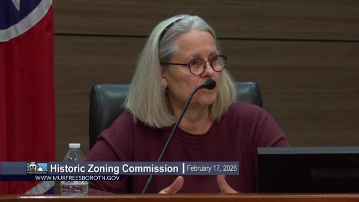 Historic Zoning Commission member asking a question to an applicant