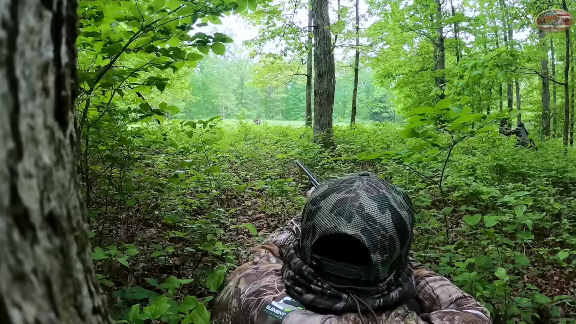 A hunter in the woods