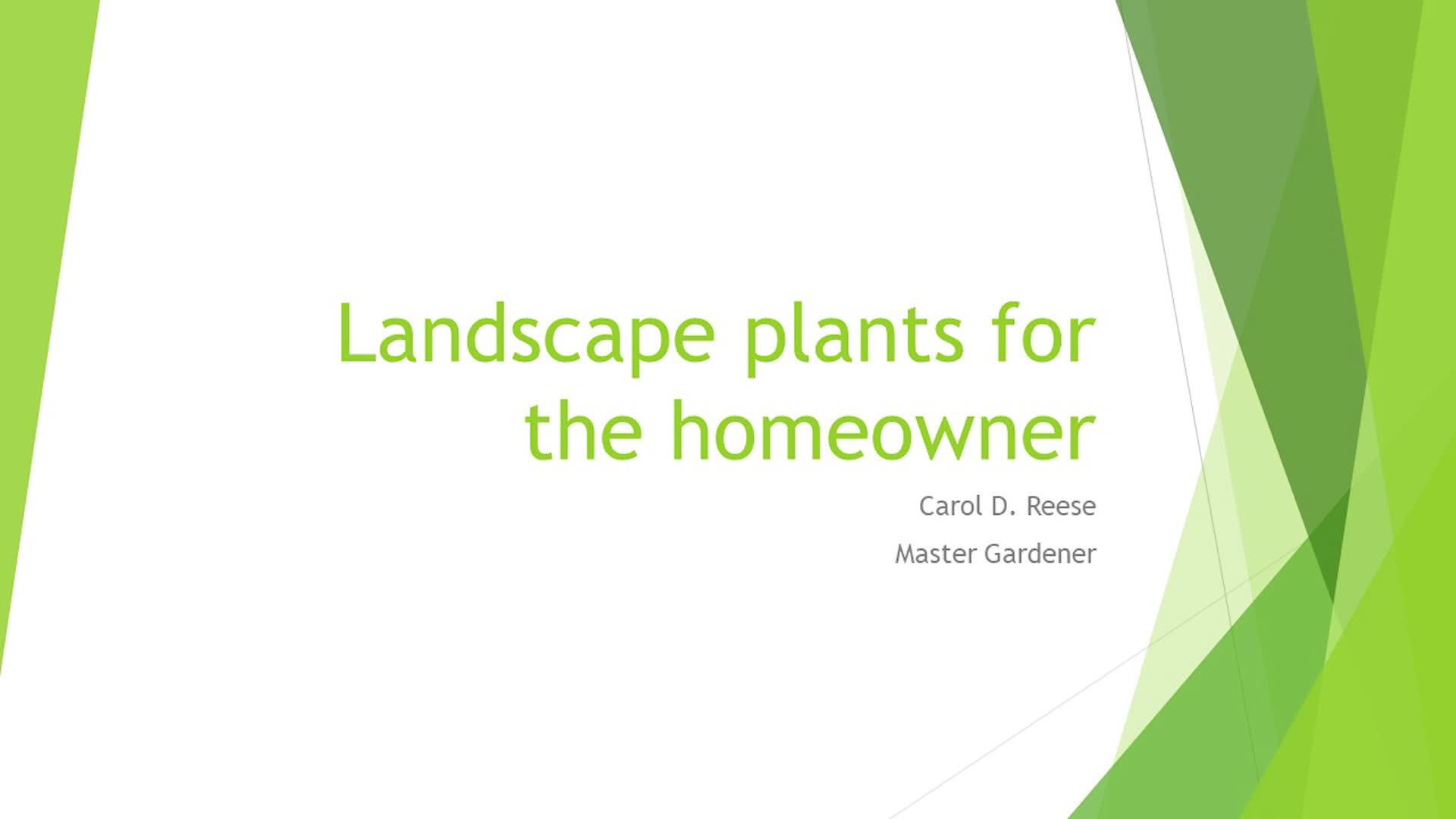 Landscape Plants