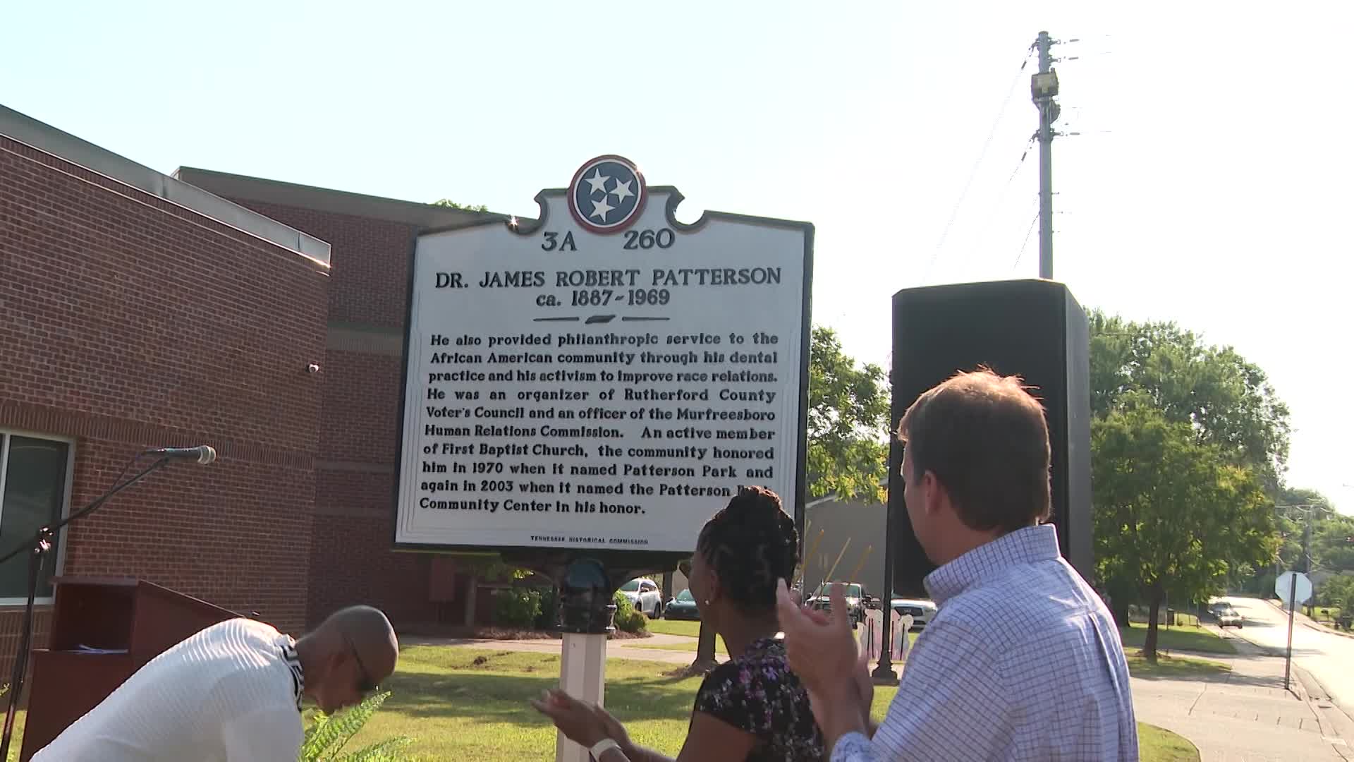 Dr. Patterson Historical Marker Ceremony