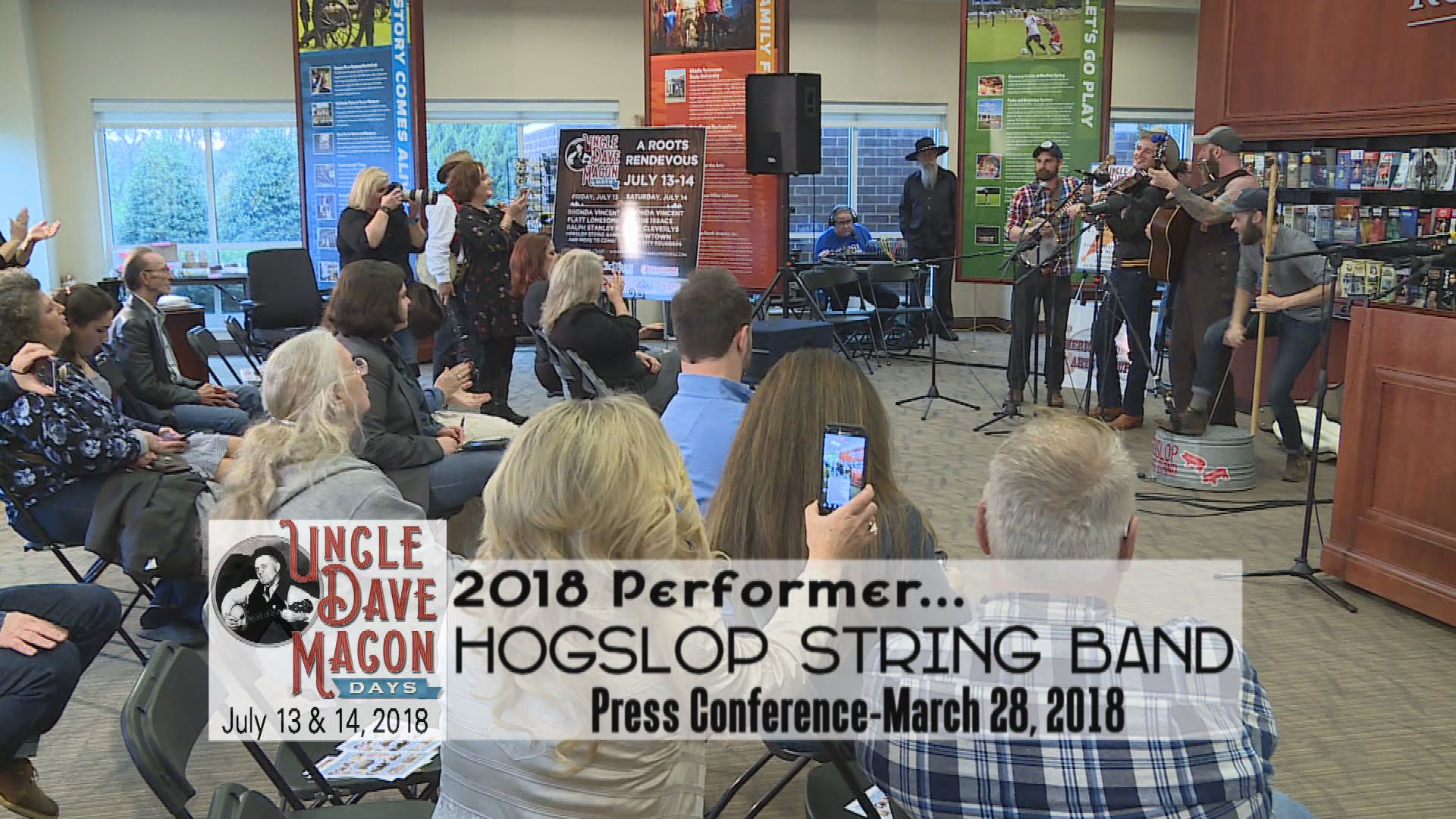 Thumbnail image for 2018 Uncle Dave Macon Days performer Hogslop String Band